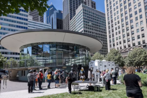 The ‘flying saucer’ building at LOVE Park will host a beer garden and then a restaurant