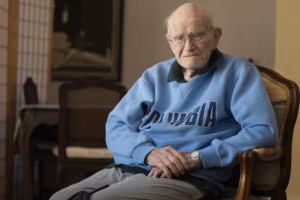 He’s 102 years old. During World War II, he helped predict the weather.