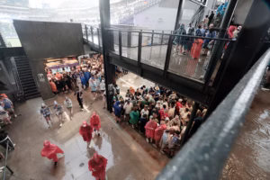 How a rain delay during the France-Iraq World Cup match turned into a shopping spree at Philadelphia Stadium