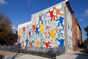 The only collaborative Keith Haring mural that still hangs in its original location is in Point Breeze. It could be your next home.