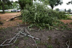 The Southeast Asian Market in FDR Park sustained heavy damage from Saturday’s storm