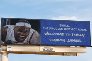Philly fans and officials celebrate the reign of King James as the Sixers sign a superstar