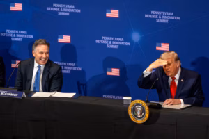 Donald Trump hits Josh Shapiro, promotes defense investments in Pa. during industry summit hosted by Dave McCormick