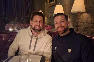 Steve Gansey received a whole lot of brotherly love after LeBron James picked the Sixers