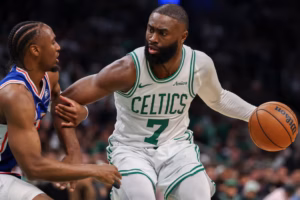 Jaylen Brown is now eligible to sign a one-year contract extension with the Sixers