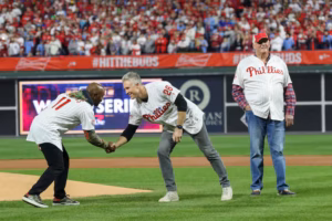 Jimmy Rollins and Ryan Howard will host Chase Utley and Cole Hamels on their podcast at All-Star Village