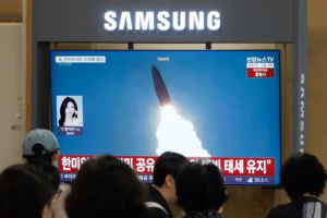 North Korea fires barrage of missiles toward the sea after dismissing overture from Trump