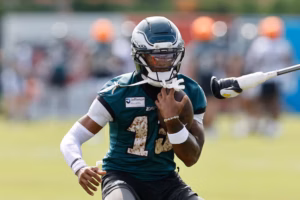 Eagles practice observations: Dontayvion Wicks likely WR2; Truth-telling Vic Fangio; Eli Stowers’ education
