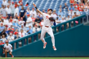 Trea Turner uses Bryson Stott’s extra glove to help solve his fielding woes: ‘It’s a lot longer’