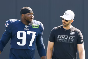 Eagles-Patriots joint practice observations: A.J. Brown shows out, running game finds momentum, Riq Woolen and Jake Elliott struggle