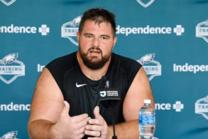 ‘They don’t pay you to be hurt’: Landon Dickerson says he’s learned his lesson about rushing back from injury