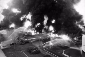 Eight firefighters were killed battling a massive refinery blaze on this week in Philly history